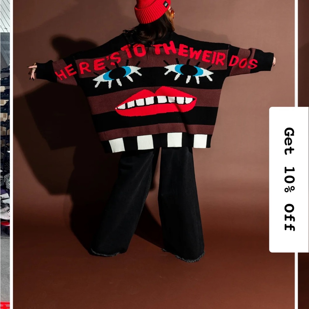 Dressed in LaLa Here’s To The Weirdos Oversized Cardigan Size S/M